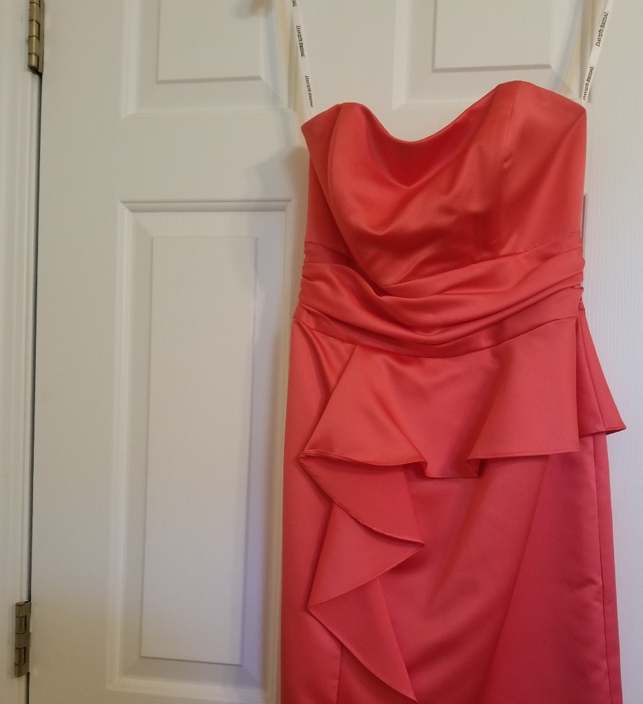 David's Bridal Strapless Dress